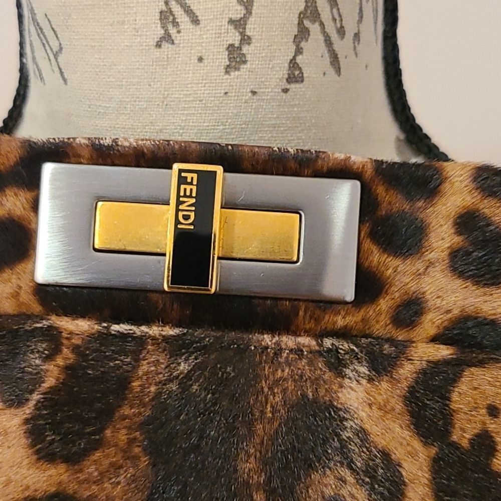 Rare authentic Fendi Peekaboo pony-style calfskin handbag - Picture 6 of 16